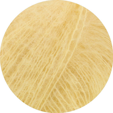 Detailfoto van Lana Grossa Filo Di Gio Vanille met luchtige vezelstructuur - Lana Grossa Filo Di Gio 002 Vanille