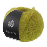 Bol Lana Grossa Filo Di Gio Lentegroen met zacht pluizig mohairgaren - Lana Grossa Filo Di Gio 003 Lentegroen