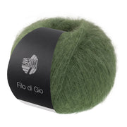Bol Lana Grossa Filo Di Gio Oleandergroen met zacht pluizig mohairgaren - Lana Grossa Filo Di Gio 004 Oleandergroen