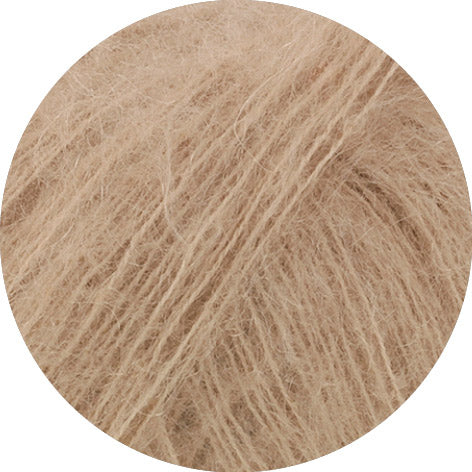 Detailfoto van Lana Grossa Filo Di Gio Beige met luchtige vezelstructuur - Lana Grossa Filo Di Gio 005 Beige