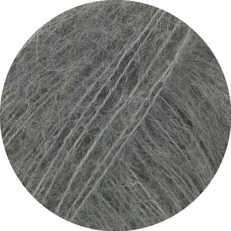 Detailfoto van Lana Grossa Filo Di Gio Grijs met luchtige vezelstructuur - Lana Grossa Filo Di Gio 007 Grijs