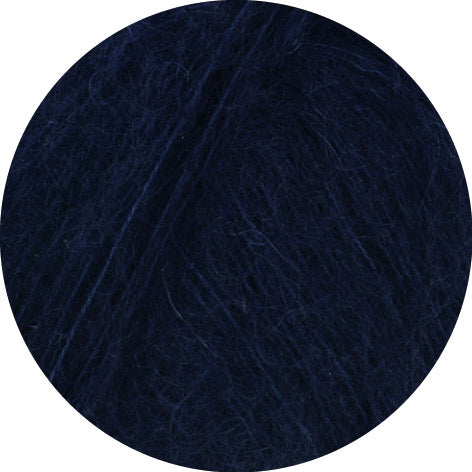 Detailfoto van Lana Grossa Filo Di Gio Nachtblauw met luchtige vezelstructuur - Lana Grossa Filo Di Gio 009 Nachtblauw