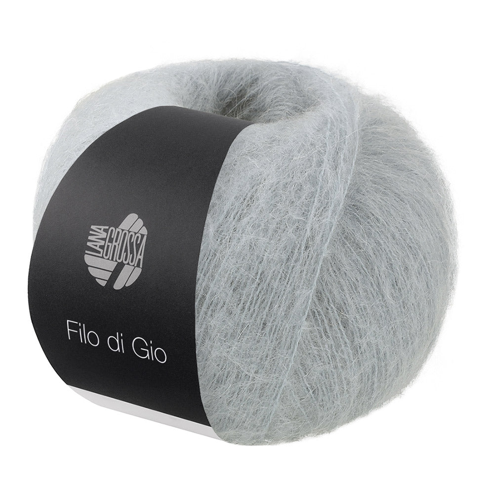 Bol Lana Grossa Filo Di Gio Azuurblauw met zacht pluizig mohairgaren - Lana Grossa Filo Di Gio 010 Azuurblauw