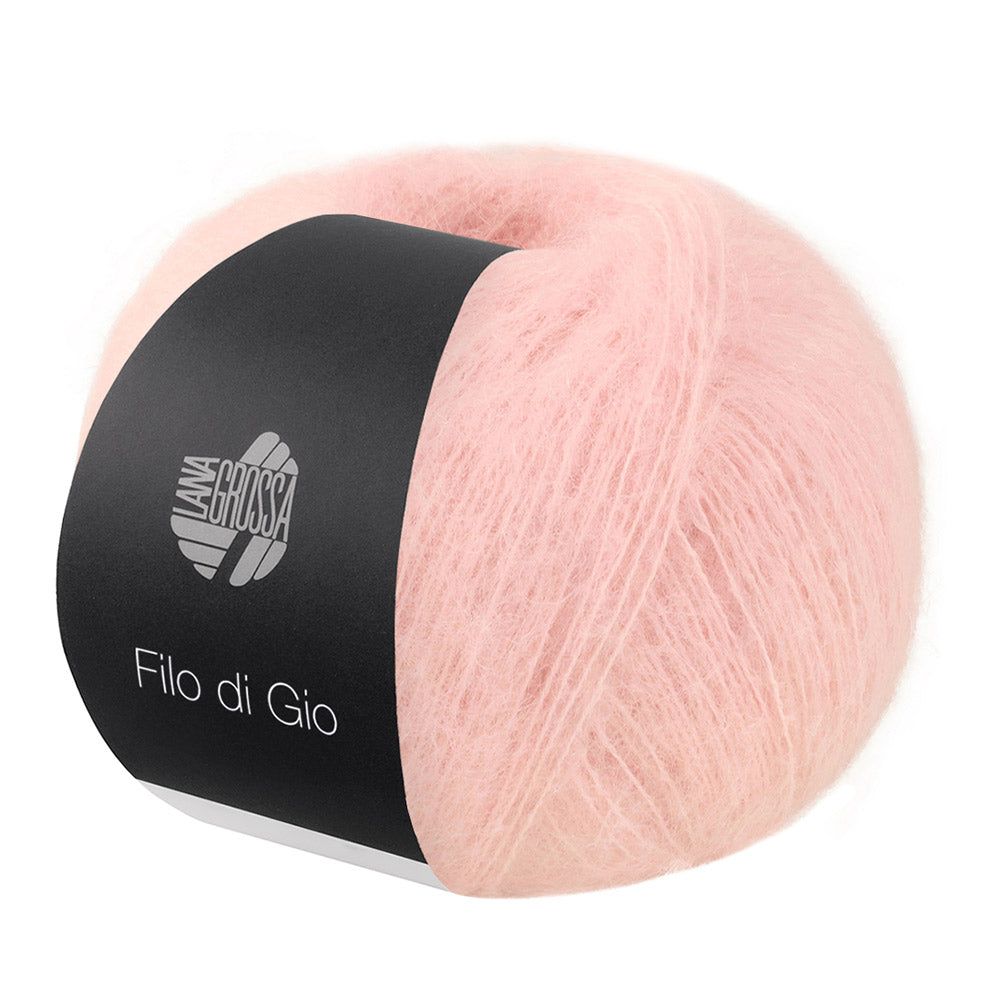 Bol Lana Grossa Filo Di Gio Roze met zacht pluizig mohairgaren - Lana Grossa Filo Di Gio 011 Roze
