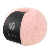 Bol Lana Grossa Filo Di Gio Roze met zacht pluizig mohairgaren - Lana Grossa Filo Di Gio 011 Roze
