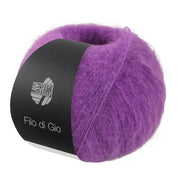 Bol Lana Grossa Filo Di Gio Violet met zacht pluizig mohairgaren - Lana Grossa Filo Di Gio 013 Violet