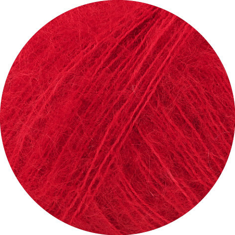 Detailfoto van Lana Grossa Filo Di Gio Rood met luchtige vezelstructuur - Lana Grossa Filo Di Gio 015 Rood