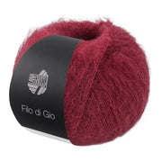 Bol Lana Grossa Filo Di Gio Bordeaux met zacht pluizig mohairgaren - Lana Grossa Filo Di Gio 016 Bordeaux