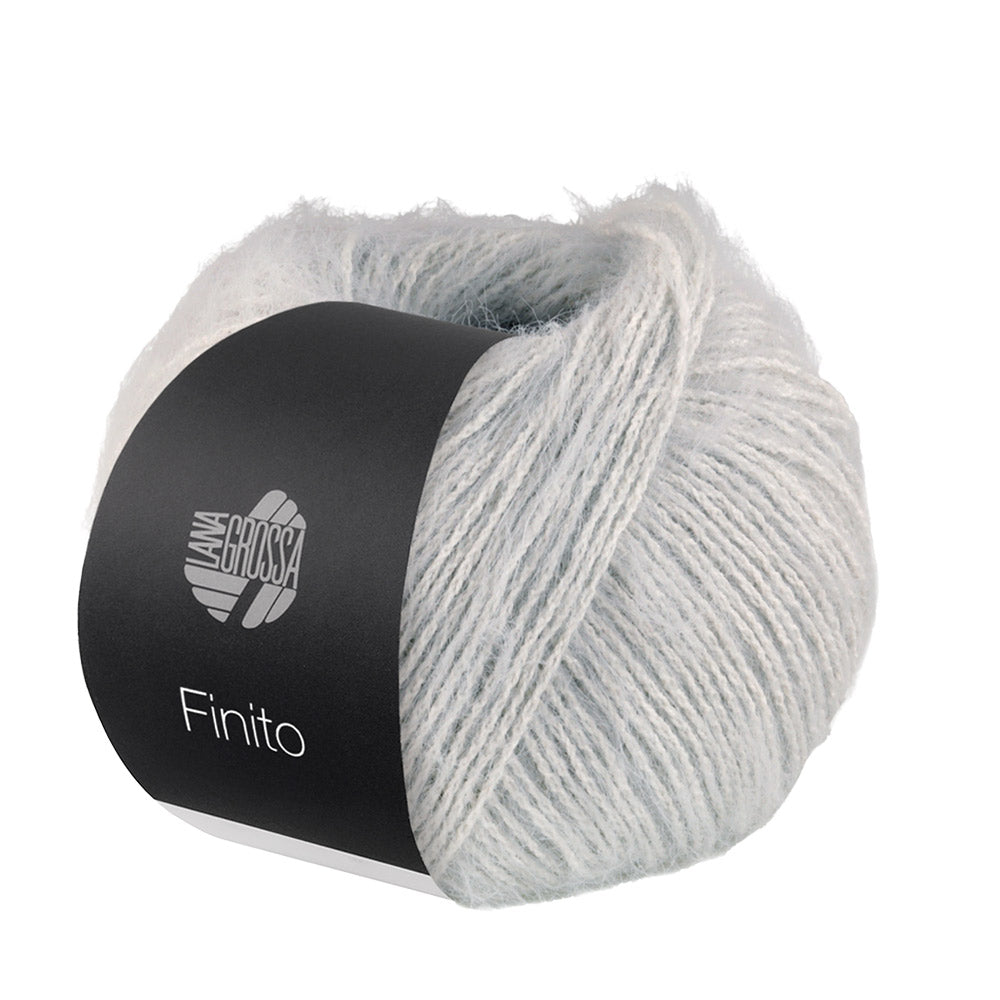 Lana Grossa Finito 014 Zilvergrijs/Crème