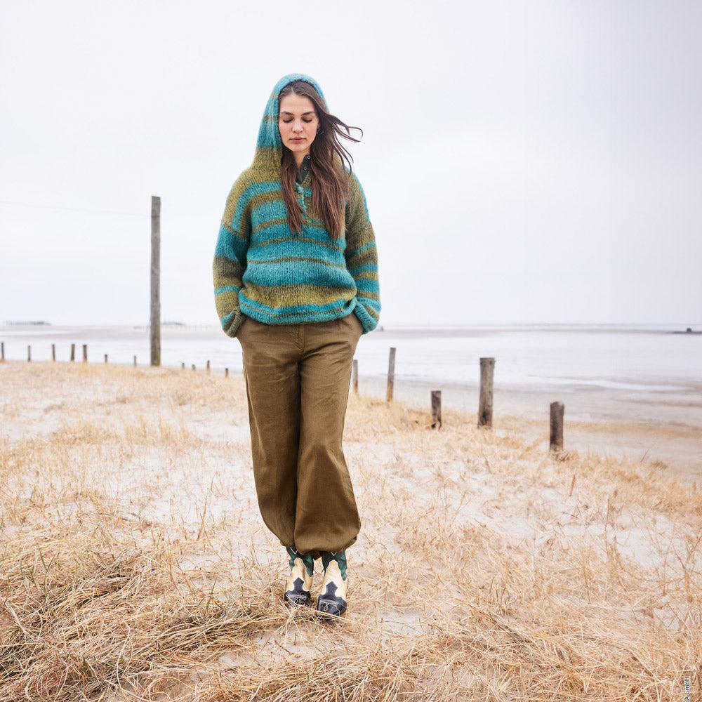 Gigante — gemaakt met Lana Grossa Gigante (6) - Lana Grossa Gigante 008 Petrol/Zeegroen/Olijfgroen/Licht Olijfgroen