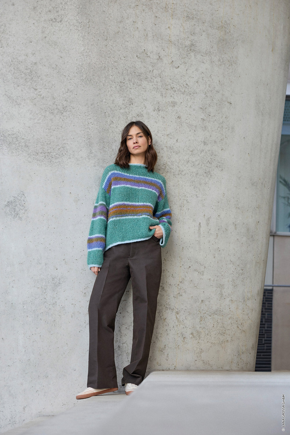 Hw lookbook lana grossa mf — gemaakt met Lana Grossa Gigante (8) - Lana Grossa Gigante 008 Petrol/Zeegroen/Olijfgroen/Licht Olijfgroen