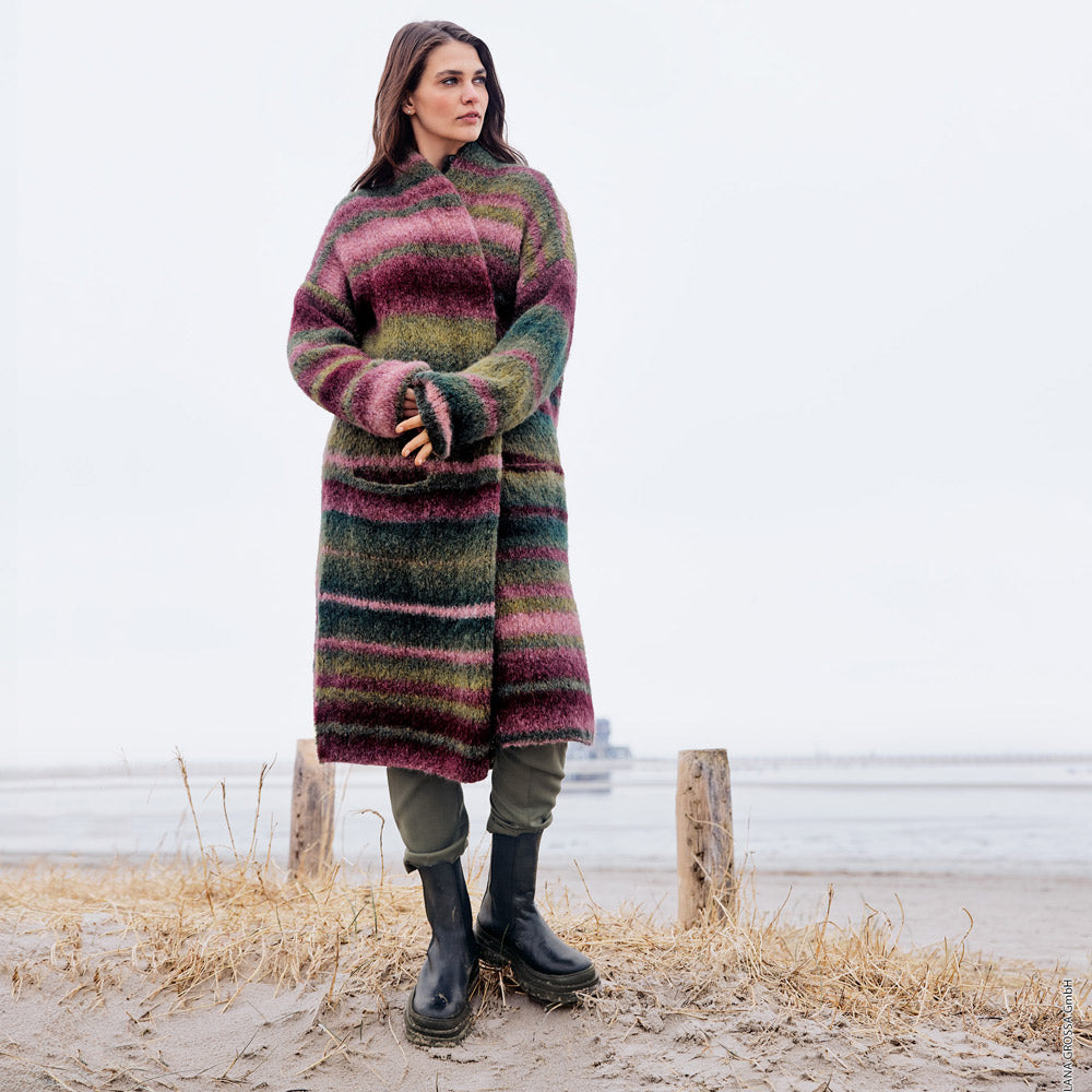 Gigante — gemaakt met Lana Grossa Gigante (10) - Lana Grossa Gigante 008 Petrol/Zeegroen/Olijfgroen/Licht Olijfgroen