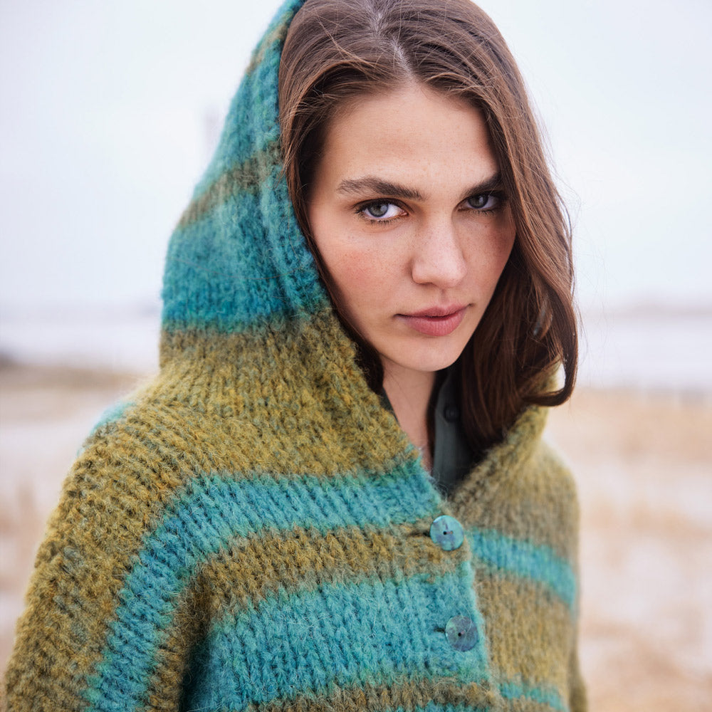 Gigante — gemaakt met Lana Grossa Gigante - Lana Grossa Gigante 008 Petrol/Zeegroen/Olijfgroen/Licht Olijfgroen