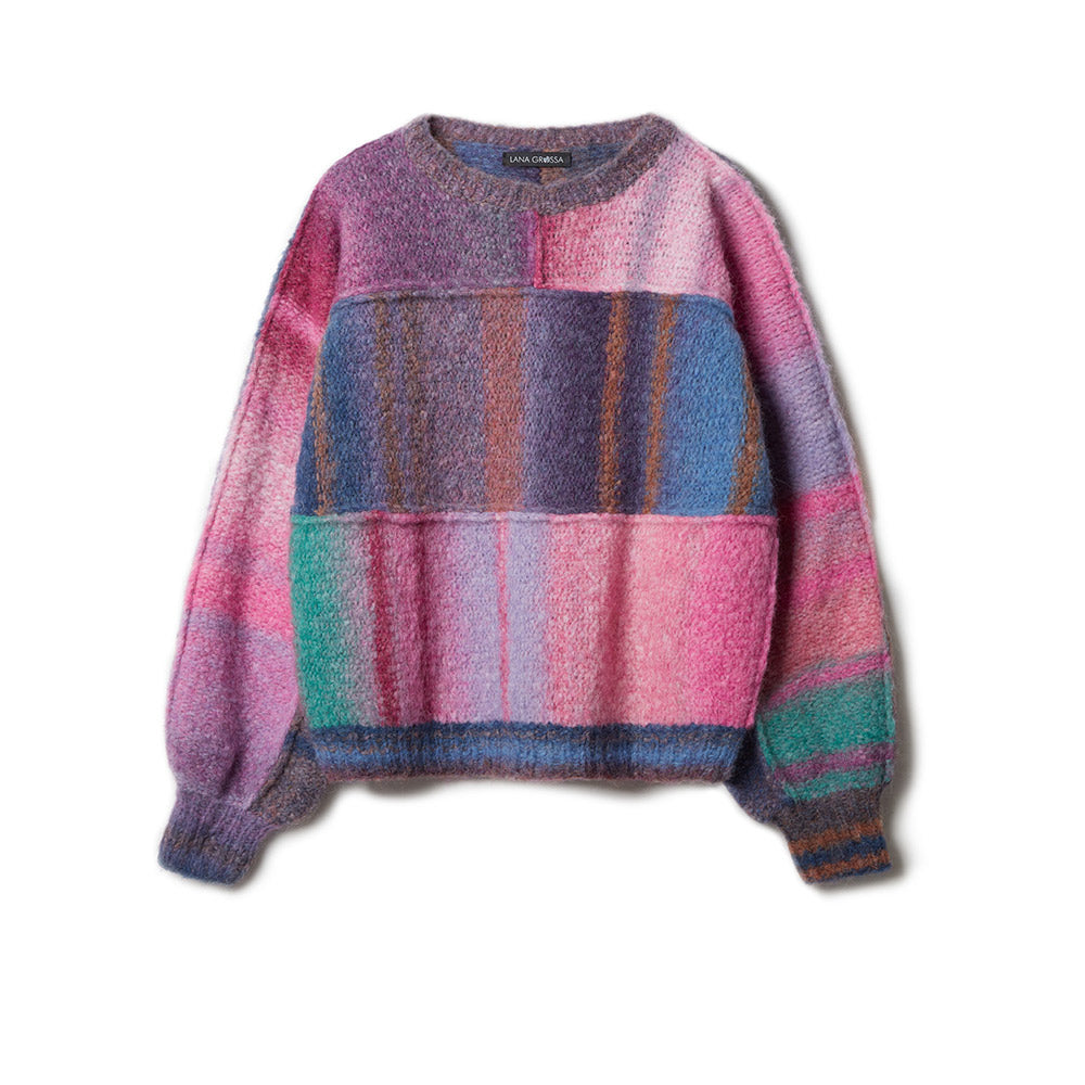 Hw lookbook lana grossa mf — gemaakt met Lana Grossa Gigante Multi (7) - Lana Grossa Gigante Multi 102 Grijsbruin,Petrolblauw,Mandarijn,Grijsrood,Donkerviolet,Paars