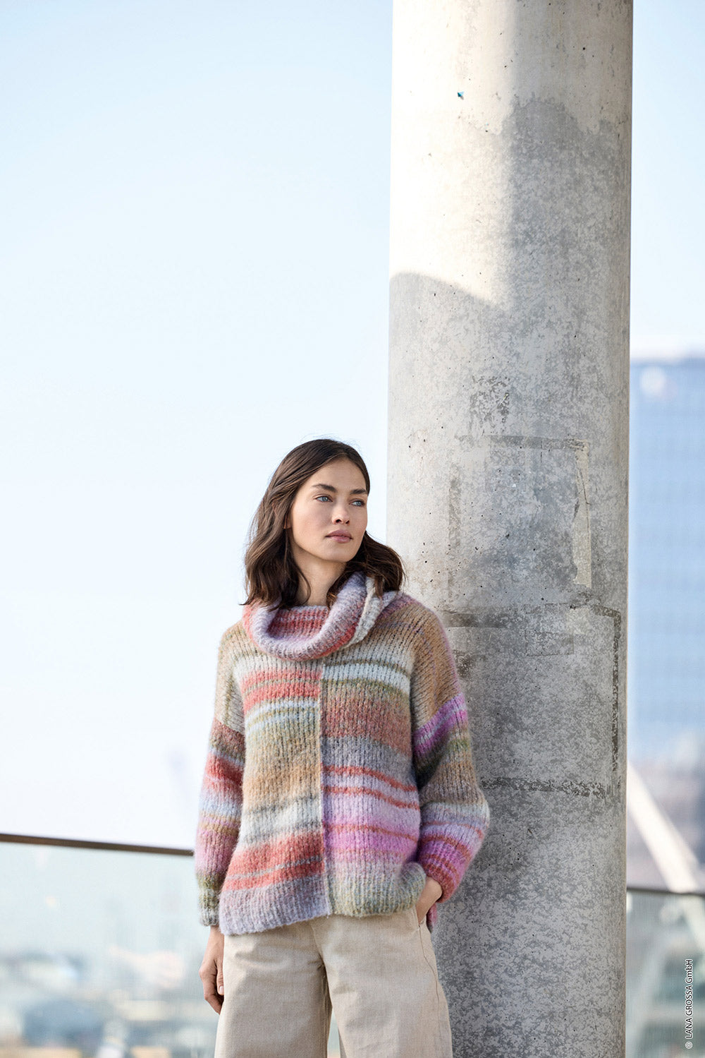 Hw lookbook lana grossa mf — gemaakt met Lana Grossa Gigante Multi (4) - Lana Grossa Gigante Multi 102 Grijsbruin,Petrolblauw,Mandarijn,Grijsrood,Donkerviolet,Paars
