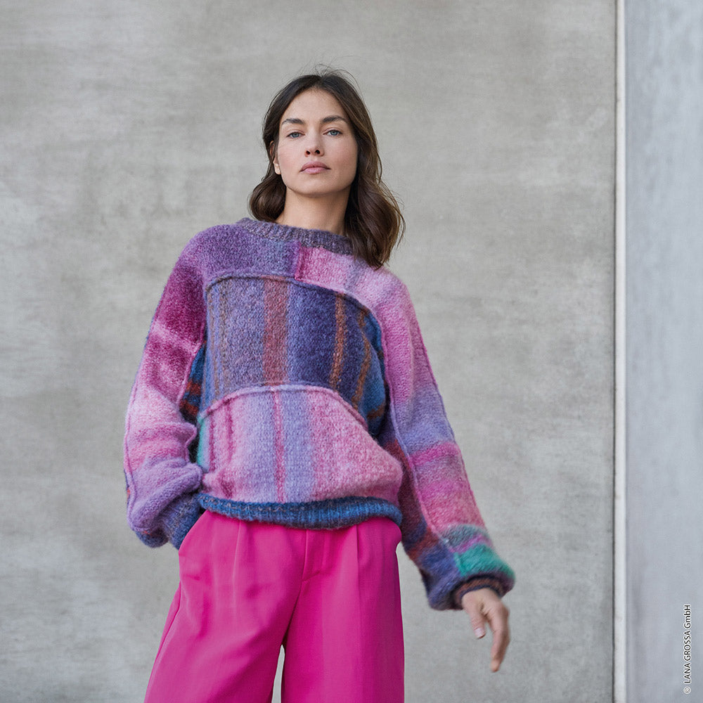 Hw lookbook lana grossa mf — gemaakt met Lana Grossa Gigante Multi (6) - Lana Grossa Gigante Multi 102 Grijsbruin,Petrolblauw,Mandarijn,Grijsrood,Donkerviolet,Paars