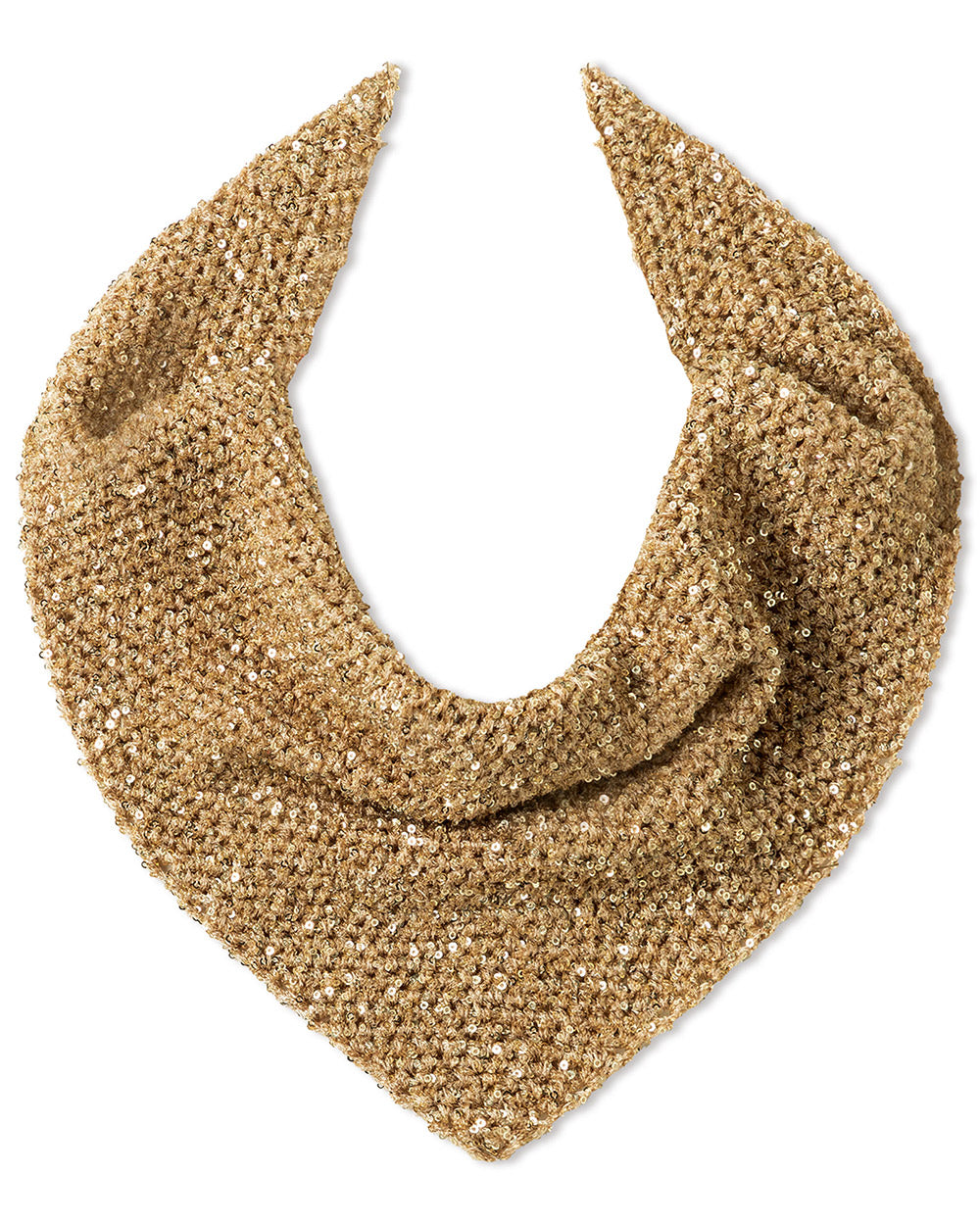Lana Grossa Glamour 018 Goudgeel sfeerfoto - gebreid kledingstuk met subtiele lurex-look - Lana Grossa Glamour 019 Goud