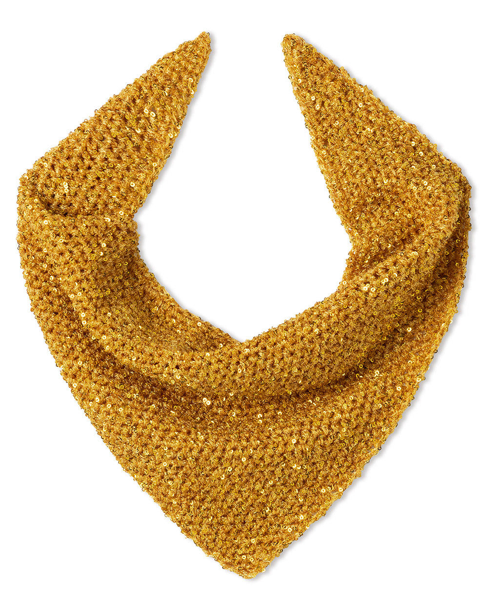 Lana Grossa Glamour 018 Goudgeel sfeerfoto - gebreide top met decoratieve glansdraad - Lana Grossa Glamour 019 Goud
