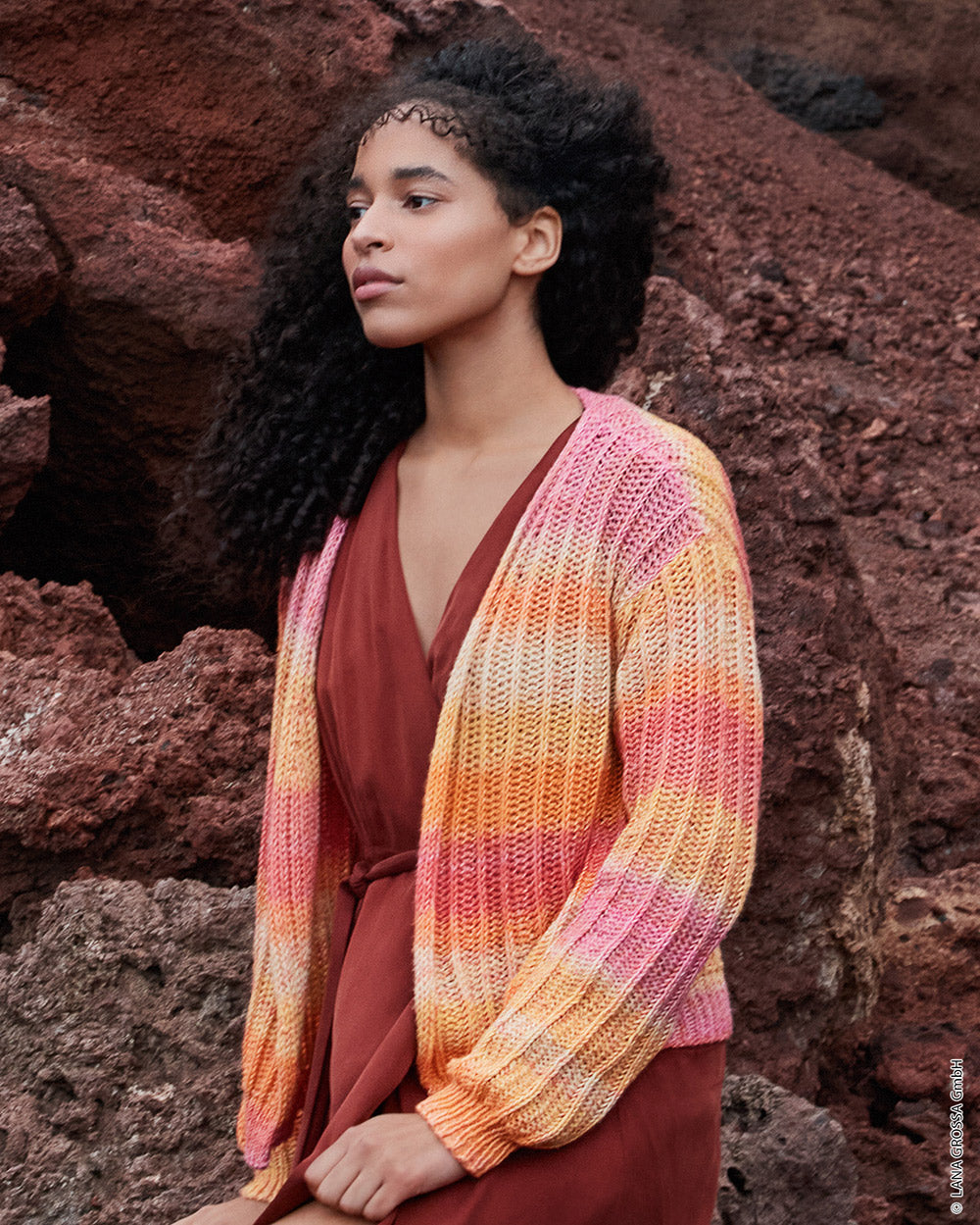 Fs gomitolo lana grossa mf — gemaakt met Lana Grossa Gomitolo Mambo (11) - Lana Grossa Gomitolo Mambo 2033 Groen/Lichtgeel/Oranje/Roze/Pastelturquoise/ Mandarijn/Munt