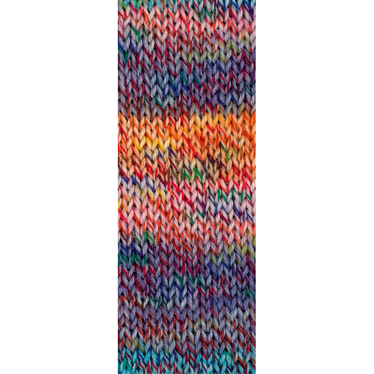 Lana Grossa Landlust Die Sockenwolle - Lana Grossa Landlust Die Sockenwolle 213 Paars/geel/roze/turkoois/groen/rood/donkerblauw gemêleerd
