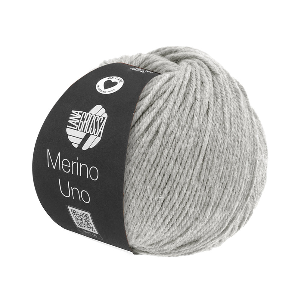 Lana Grossa Merino Uno 010 Lichtgrijs