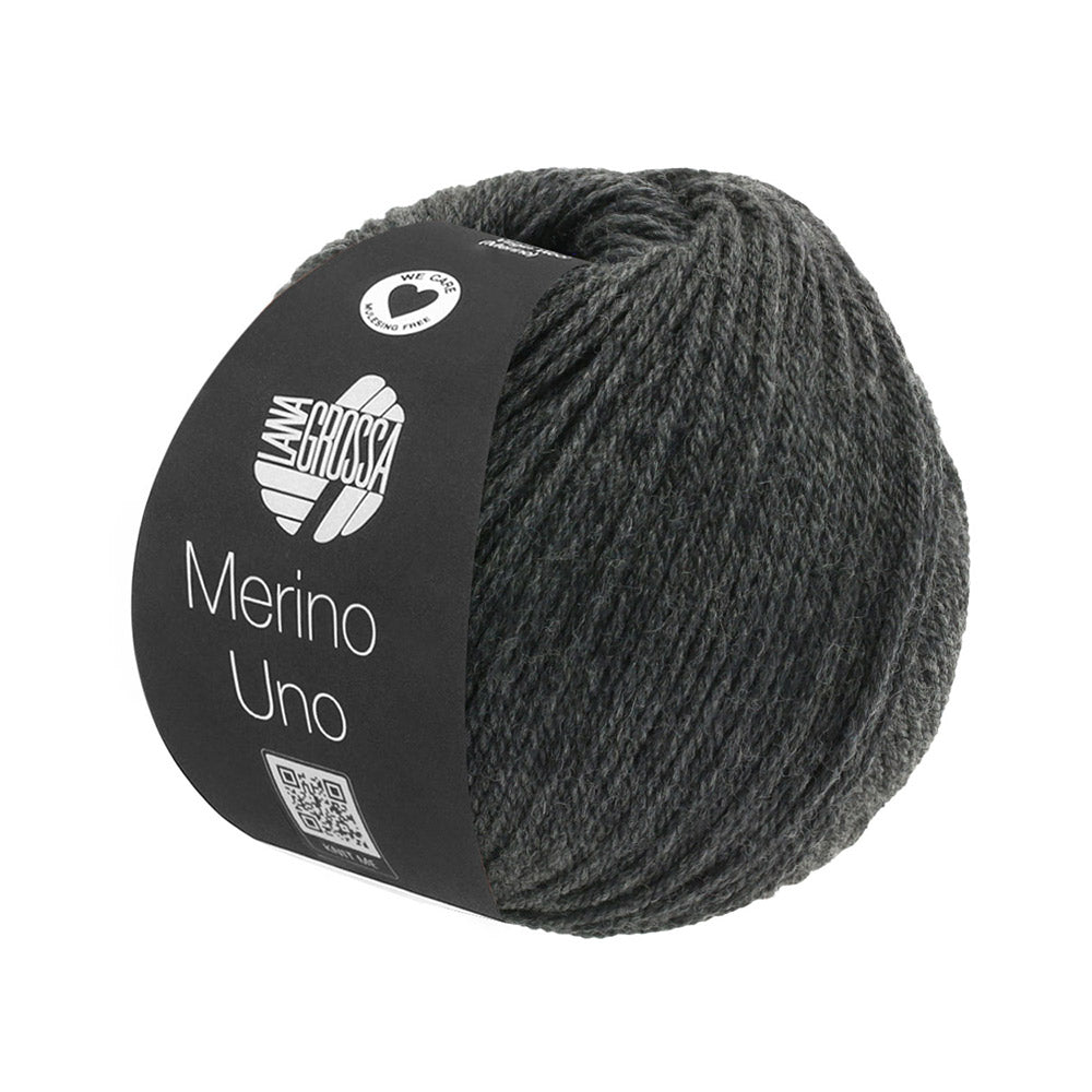 Lana Grossa Merino Uno 011 Donkergrijs