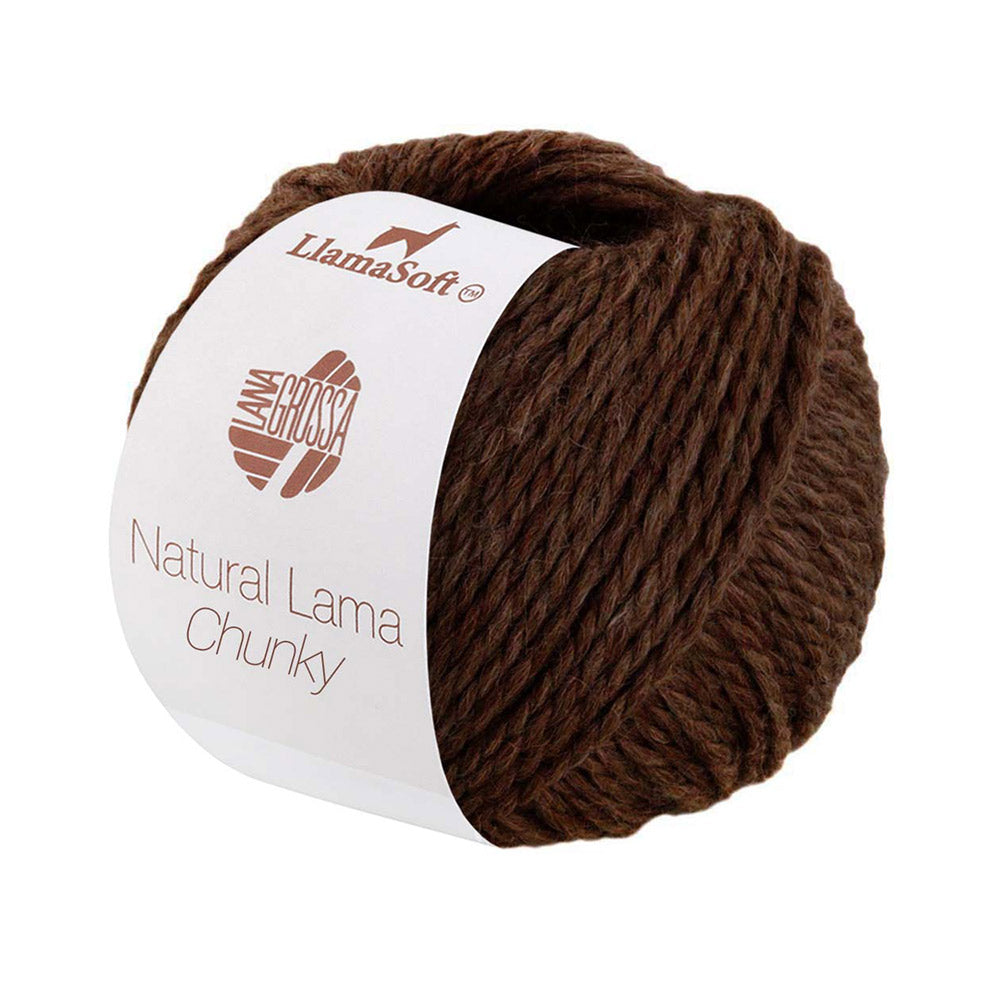 Lana Grossa Natural Lama Chunky 013 Chocoladebruin