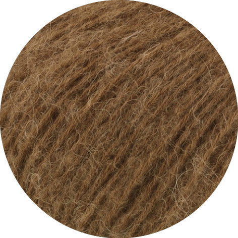 Lana Grossa Nebbia 0012 Camel - detailfoto van de zachte, luchtige garenstructuur