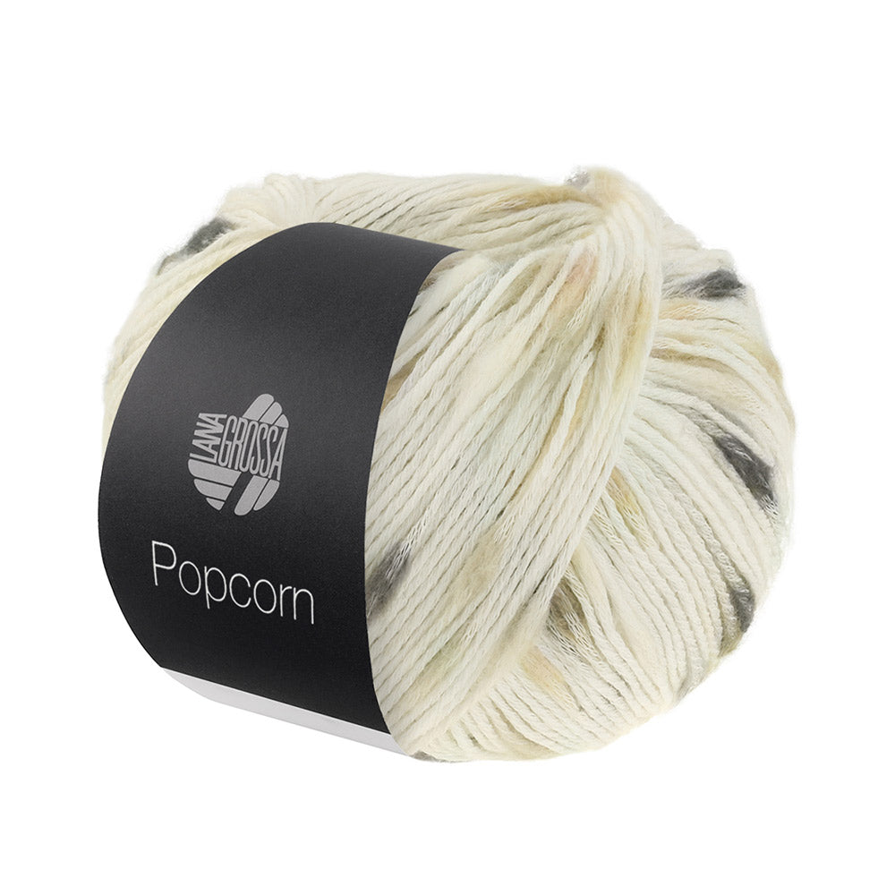 Lana Grossa Popcorn 009 Wit/Beige/Camel/Grijs/Antraciet