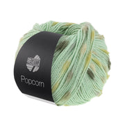 Lana Grossa Popcorn 016 Witgroen/Ruw wit/Zachtgeel/Olijf/Donkergrijs