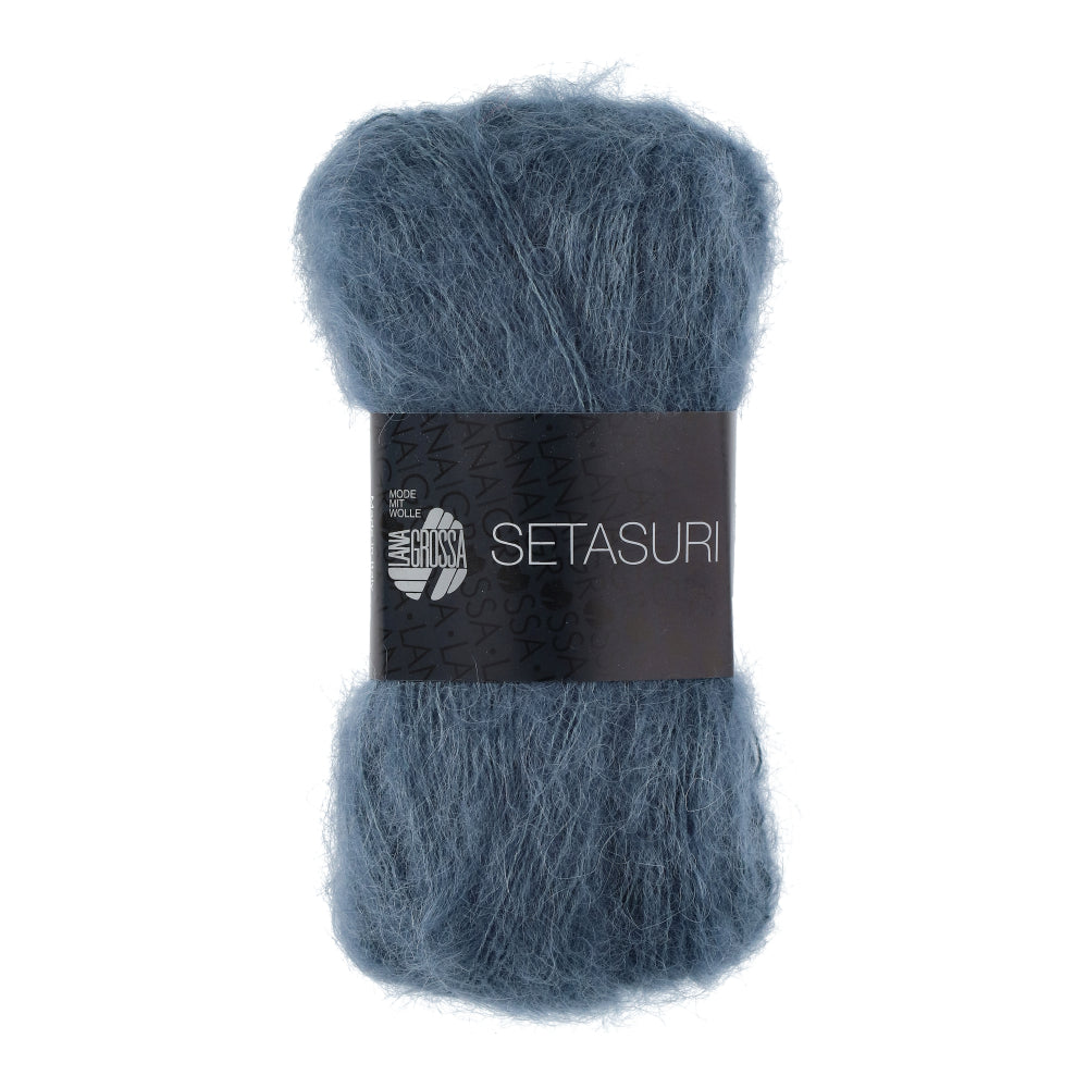 Lana Grossa Setasuri 013 Duiven Blauw - bol zacht kantgaren van alpaca en zijde in de afgebeelde kleur