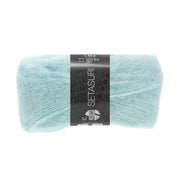 Lana Grossa Setasuri 043 Light Turquoise - bol zacht kantgaren van alpaca en zijde in de afgebeelde kleur