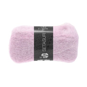 Lana Grossa Setasuri 047 Geranium Pink - bol zacht kantgaren van alpaca en zijde in de afgebeelde kleur