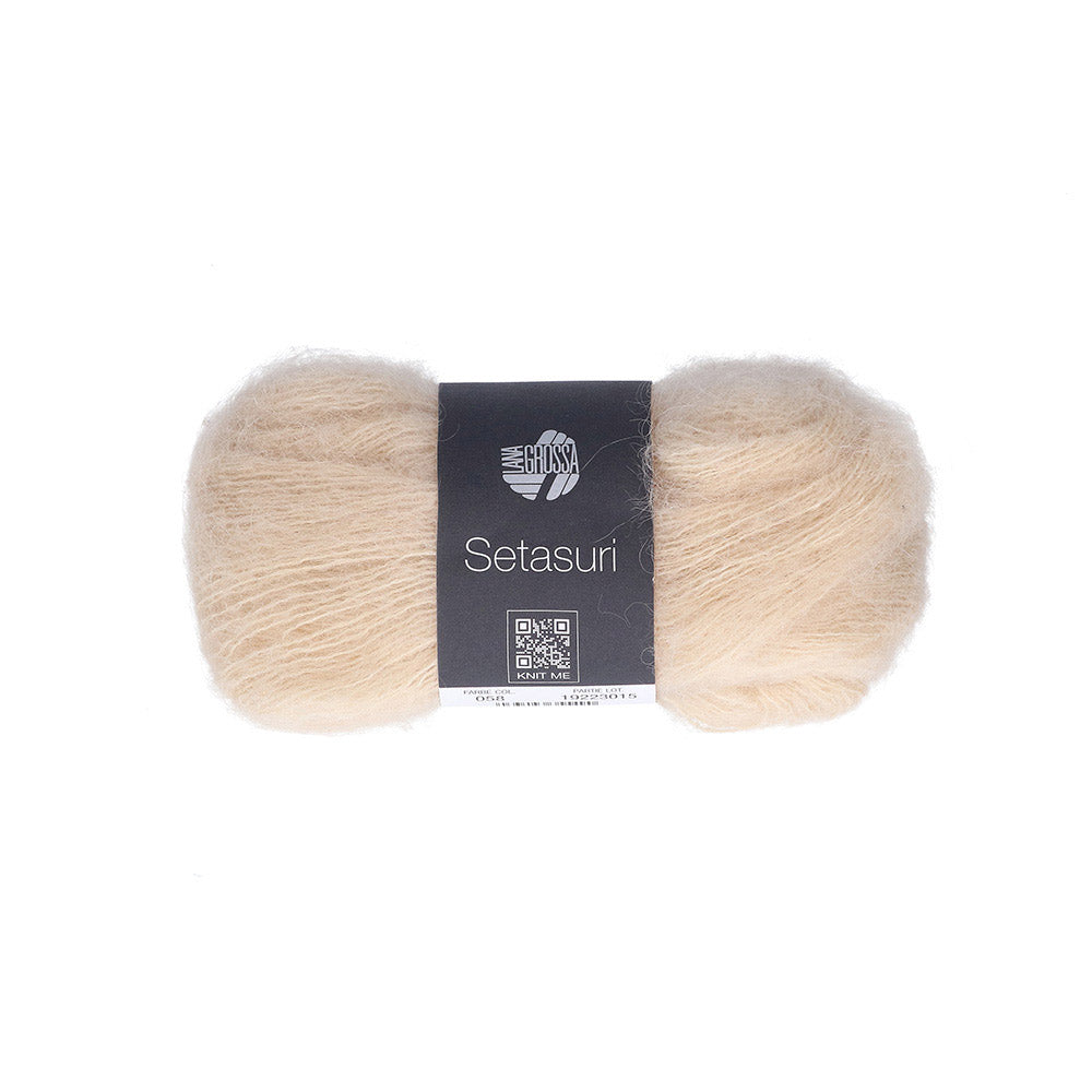 Lana Grossa Setasuri 058 Lichtbeige - bol zacht kantgaren van alpaca en zijde in de afgebeelde kleur