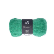 Lana Grossa Setasuri 061 Jade Groen - bol zacht kantgaren van alpaca en zijde in de afgebeelde kleur