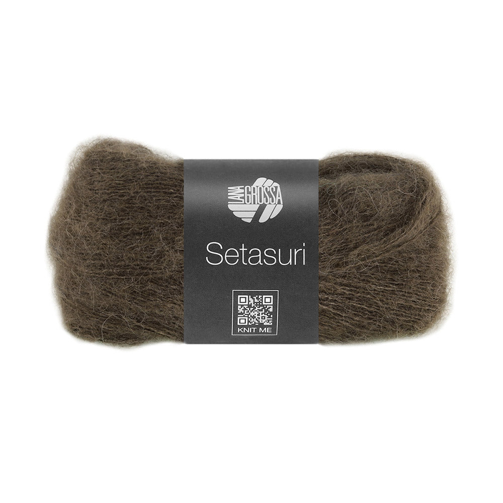 Lana Grossa Setasuri 062 Umbra - bol zacht kantgaren van alpaca en zijde in de afgebeelde kleur