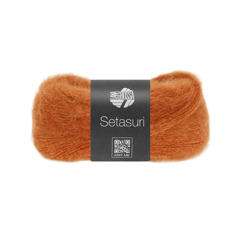 Lana Grossa Setasuri 063 Roest Oranje - bol zacht kantgaren van alpaca en zijde in de afgebeelde kleur