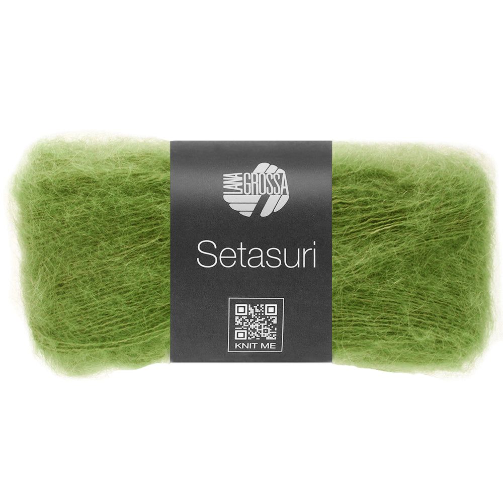 Lana Grossa Setasuri 072 Appeltjesgroen - bol zacht kantgaren van alpaca en zijde in de afgebeelde kleur