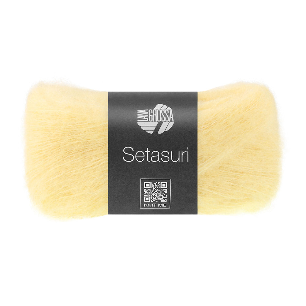 Lana Grossa Setasuri 079 Lichtgeel - bol zacht kantgaren van alpaca en zijde in de afgebeelde kleur