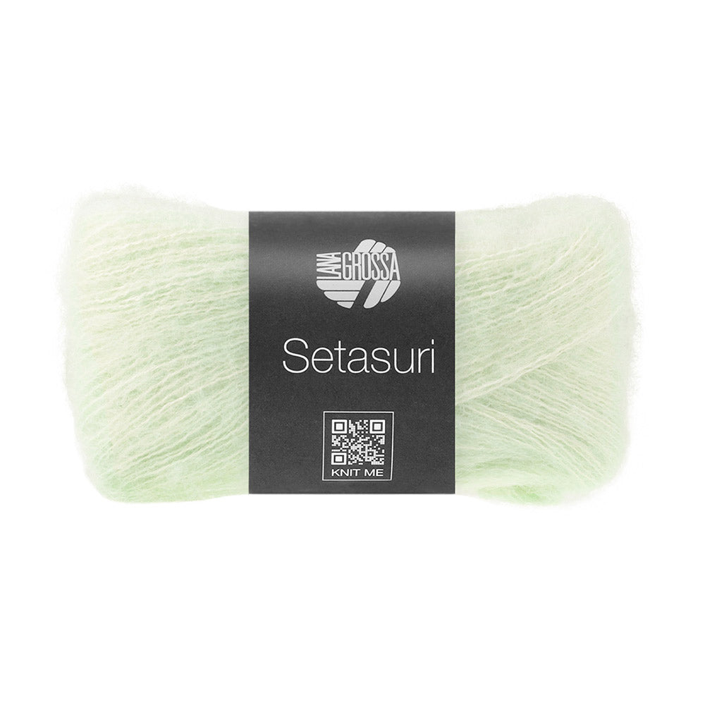 Lana Grossa Setasuri 083 Witgroen - bol zacht kantgaren van alpaca en zijde in de afgebeelde kleur