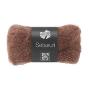 Lana Grossa Setasuri 084 Chocoladebruin - bol zacht kantgaren van alpaca en zijde in de afgebeelde kleur