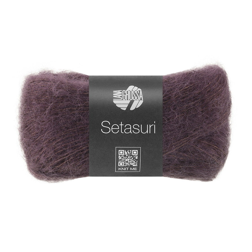 Lana Grossa Setasuri 085 Donkerbruin - bol zacht kantgaren van alpaca en zijde in de afgebeelde kleur