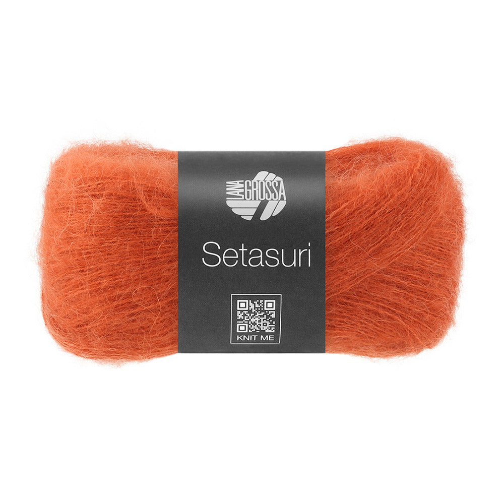 Lana Grossa Setasuri 086 Roodoranje - bol zacht kantgaren van alpaca en zijde in de afgebeelde kleur