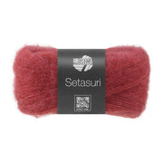 Lana Grossa Setasuri 087 Indisch rood - bol zacht kantgaren van alpaca en zijde in de afgebeelde kleur