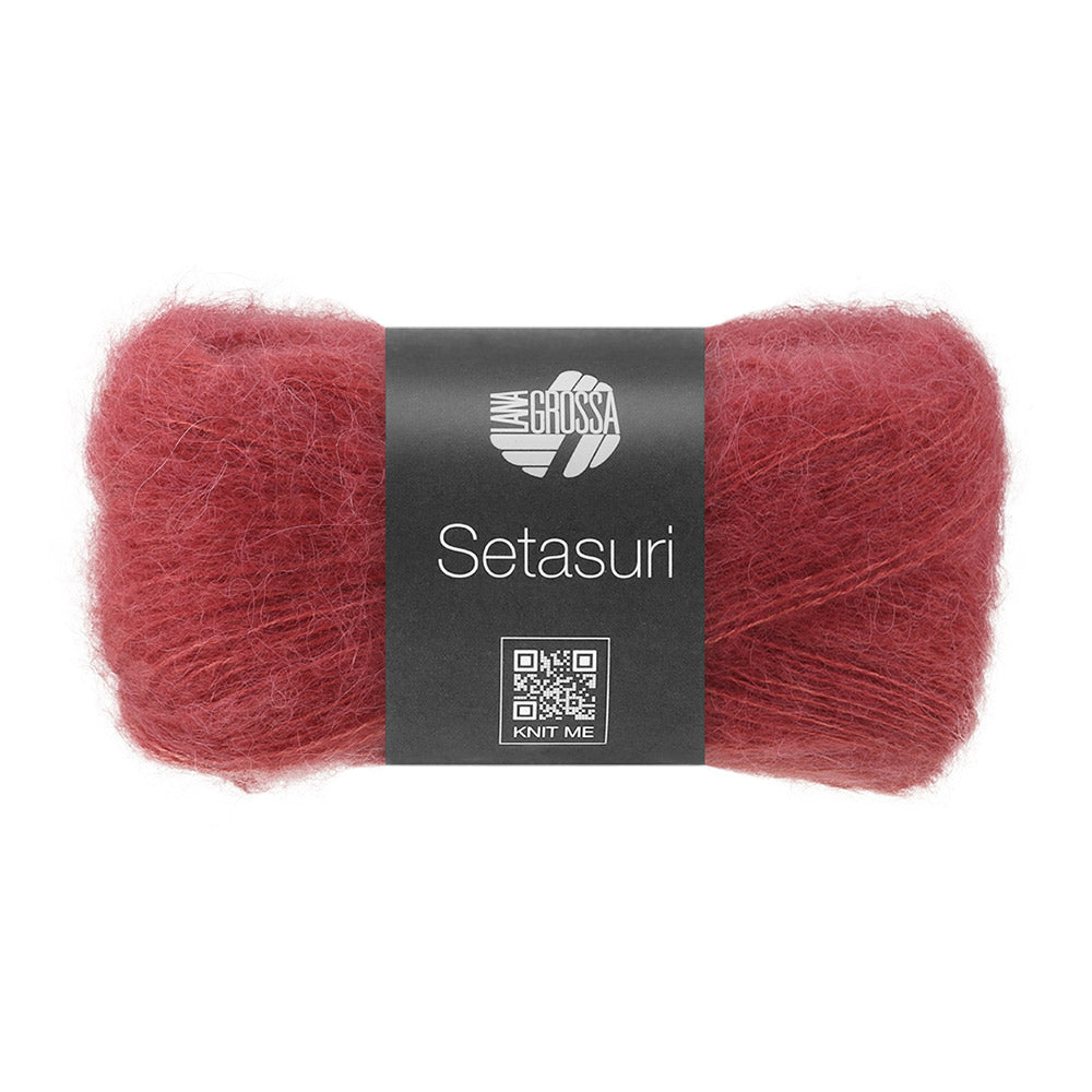 Lana Grossa Setasuri 087 Indisch rood - bol zacht kantgaren van alpaca en zijde in de afgebeelde kleur