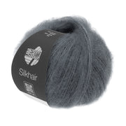 Lana Grossa Silkhair 012 Donkergrijs - bol luxe mohair- en zijdegaren in de gekozen kleur