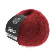 Lana Grossa Silkhair 113 Bordeaux - bol luxe mohair- en zijdegaren in de gekozen kleur