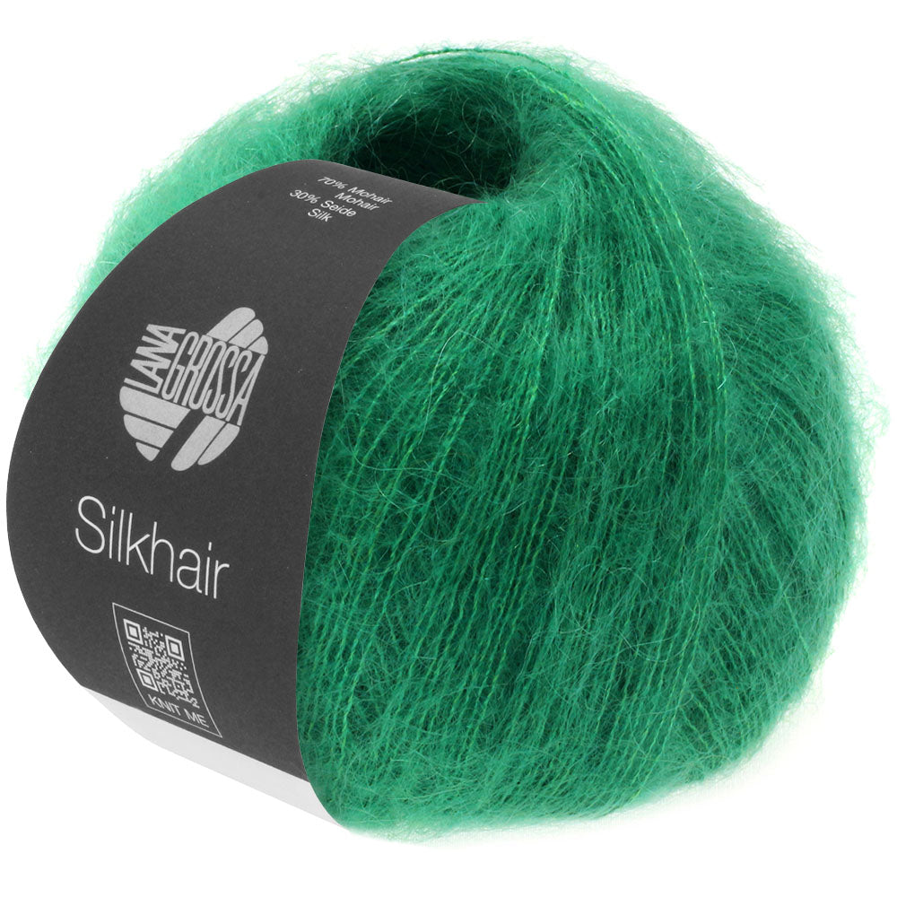 Lana Grossa Silkhair 156 Smaragd - bol luxe mohair- en zijdegaren in de gekozen kleur