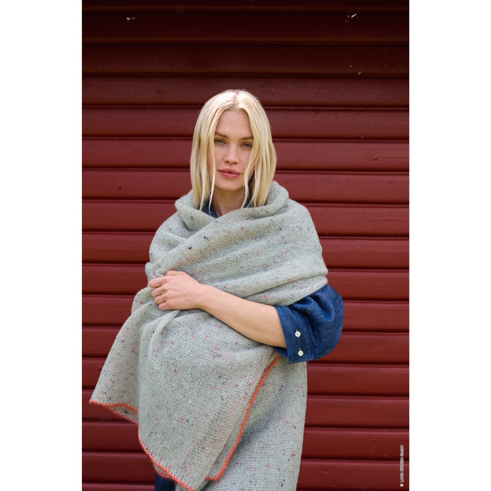 Lana Grossa Silkhair 232 Crème - damestrui met een comfortabele pasvorm en een fijn stekenbeeld - Lana Grossa Silkhair 156 Smaragd