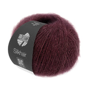 Lana Grossa Silkhair 177 Donkerrood - bol luxe mohair- en zijdegaren in de gekozen kleur